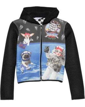 The Artistylist Graphic-Print Hooded Jacket - Blue