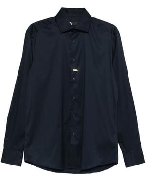 KARL LAGERFELD Logo-Print Shirt - Blue