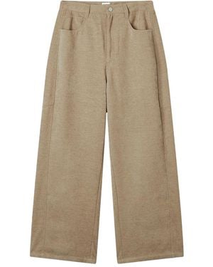 B+ AB Mélange-Effect Pants - Natural