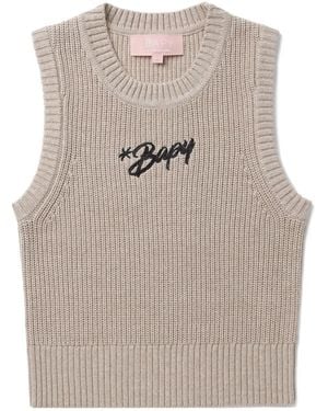 A Bathing Ape Embroidered Sleeveless Knit Top - Grey