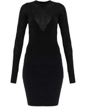 Versace Dress With Wool Trim - Black