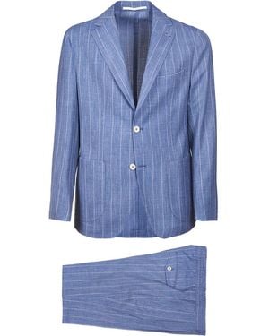 Eleventy Single-Breasted Suit - Blue