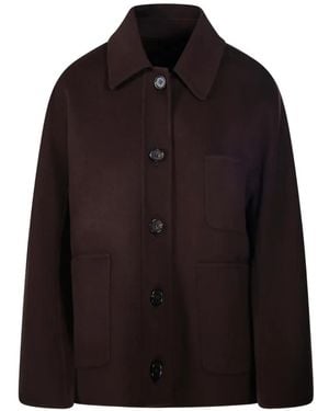Max Mara Button-Up Patch-Pocket Jacket - Black