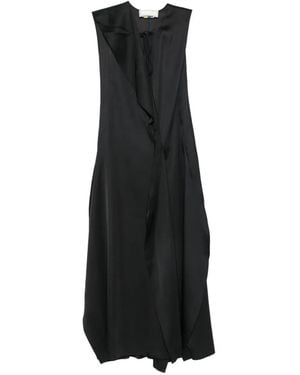 Litkovskaya Drapiertes Midikleid - Schwarz