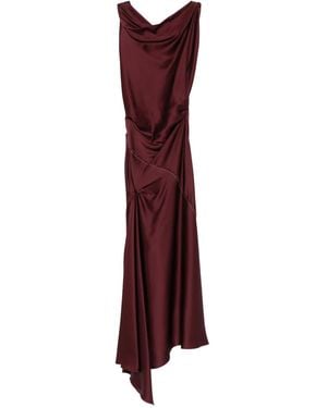 Victoria Beckham Vestido midi Posy drapeado - Morado