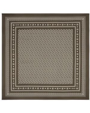 Liu Jo Scarf Large With Monogram Logo - Grey