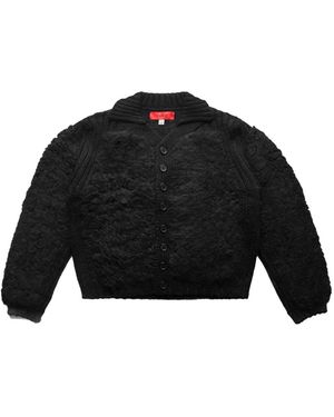 Eckhaus Latta Teddy Cardigan - Black