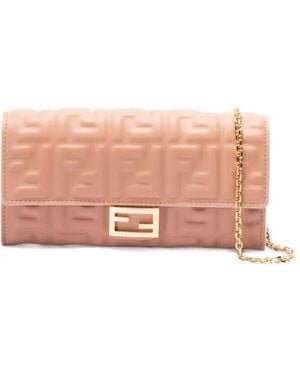 Fendi Continental Wallet-On-Chain - Pink