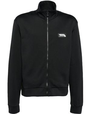 Maison Kitsuné Logo Patched Jacket - Black