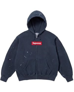 Supreme Box Logo Hooded Sweatshirt in Blue for Men | Lyst UK