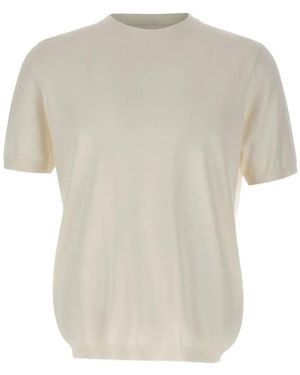 Kangra Short-Sleeve Ribbed Jumper - White