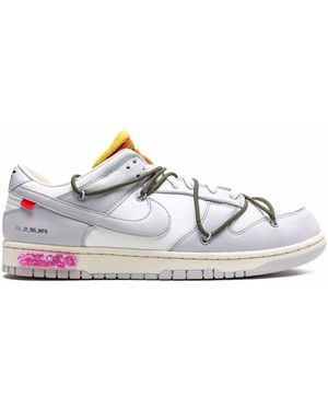 NIKE X OFF-WHITE X Off- Dunk Low "Lot 22" Sneakers - White