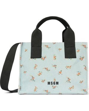 MSGM Floral-Print Tote Bag - Black