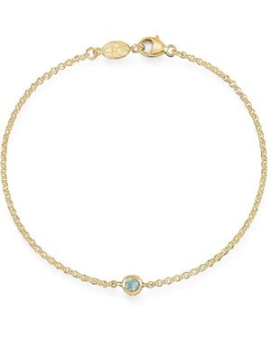 Dower & Hall Dewdrop Aquamarine Chain Bracelet - Metallic