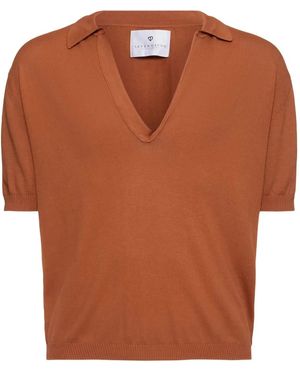 Seven Gauge Cotton Polo Shirt - Brown