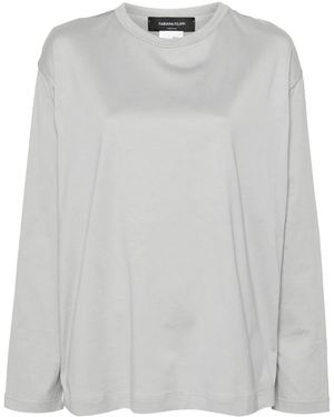 Fabiana Filippi Panelled Long-Sleeve T-Shirt - White