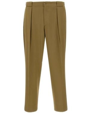 Briglia 1949 Pleated Virgin-Wool Trousers - Green