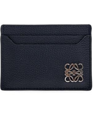Loewe Anagram Leather Card Holder - Blue