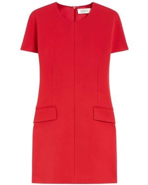 Sportmax Jersey Hourglass Dress - Red