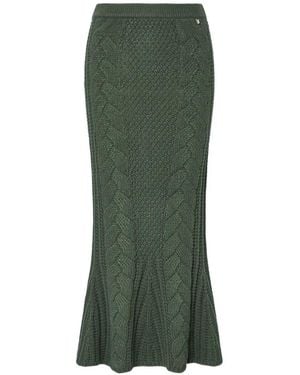 Liu Jo Knit Midi Skirt - Green
