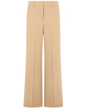 Slowear Pressed-Crease Wide-Leg Pants - Natural
