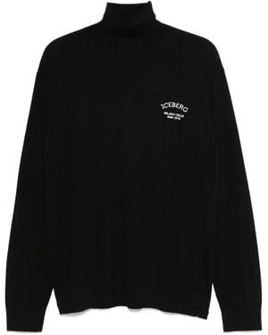 Iceberg Turtleneck Sweater - Black