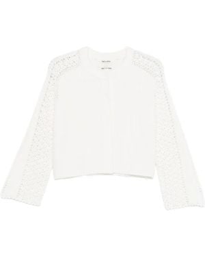 Forte Forte Openwork-Sleeve Cardigan - White