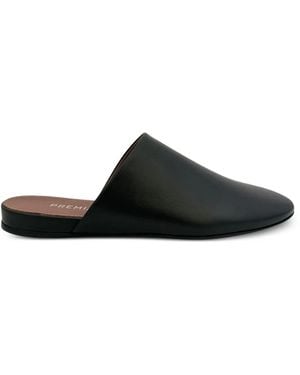 Premiata Mules En Cuir À Bout En Amande - Black