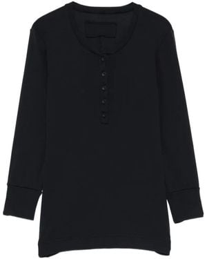 Private 0204 Camiseta Con Botones - Negro