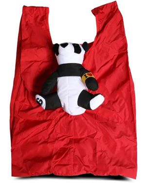 Dolce & Gabbana Panda-Appliqué Tote Bag - Red