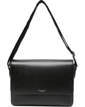 Aspinal of London Bolso messenger con logo con detalles - Negro