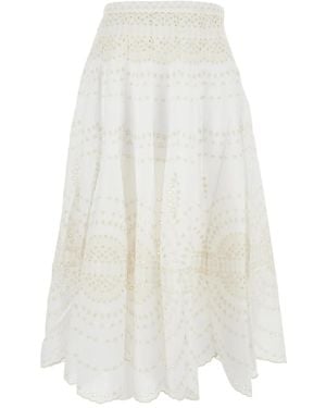 Charo Ruiz Jupe Mi-Longue Livvy - Blanc