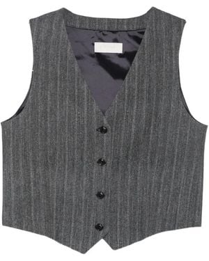 Circolo 1901 Pinstripe-Print Waistcoat - Gray