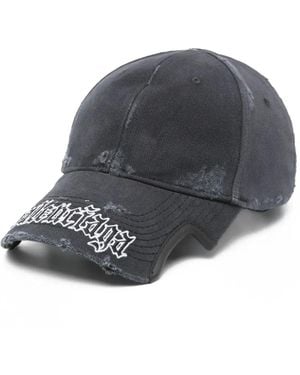Balenciaga Casquette À Effet Usé - Gris