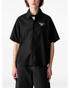 Carhartt Logo-Embroidered Short-Sleeve Shirt - Black
