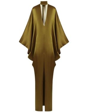 Taller Marmo 1910 Satin-Finish Maxi Dress - Green