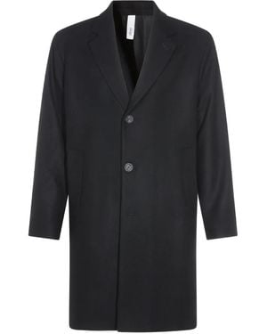 Hevò Single-Breasted Coat - Black