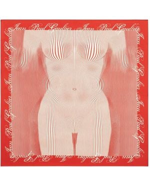 Jean Paul Gaultier Pinstripe Body Morphing Scarf - Red