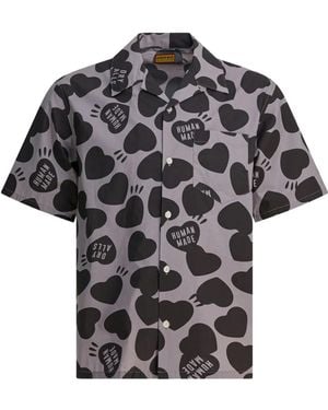 Human Made Camisa Con Estampado De Corazones - Negro