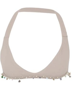Christopher Esber Top Bikini Beach Quartz - Bianco