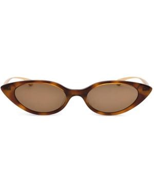 For Art's Sake Slash Tortoiseshell-Effect Cat-Eye Frame Sunglasses - Brown