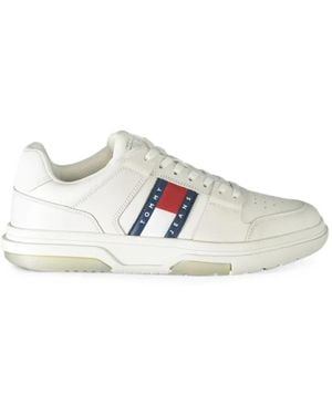Tommy Hilfiger Court Logo-Patch Trainers - White