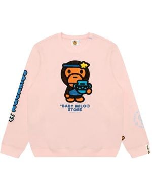 *BABY MILO® STORE BY *A BATHING APE® Baby Milo Graphic-Print Sweatshirt - Pink