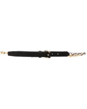 Moschino Chain-Detail Belt - White