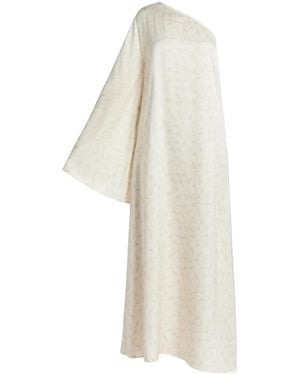 ROTATE BIRGER CHRISTENSEN Printed One-Shoulder Maxi Dress - White