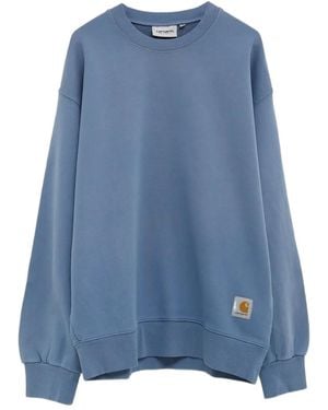 Carhartt Hudson Logo-Patch Sweatshirt - Blue