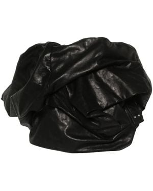 Rick Owens Draped Leather Bustier Top - Black