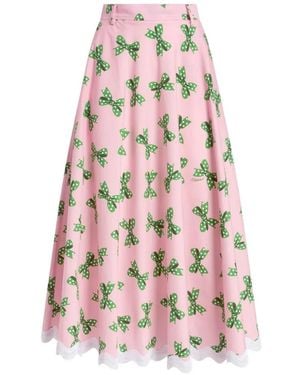 Moschino Jupe Mi-Longue Imprimée - Pink