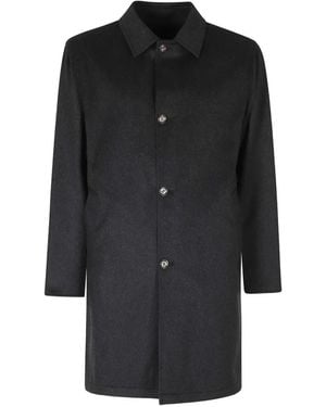 KIRED Reversible Button-Fastening Coat - Black
