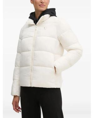 Guess Zip-Up Puffer Jacket - White